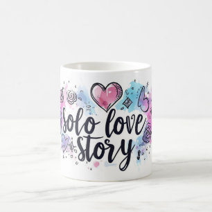 Caneca De Café Solo Love Story Slogan