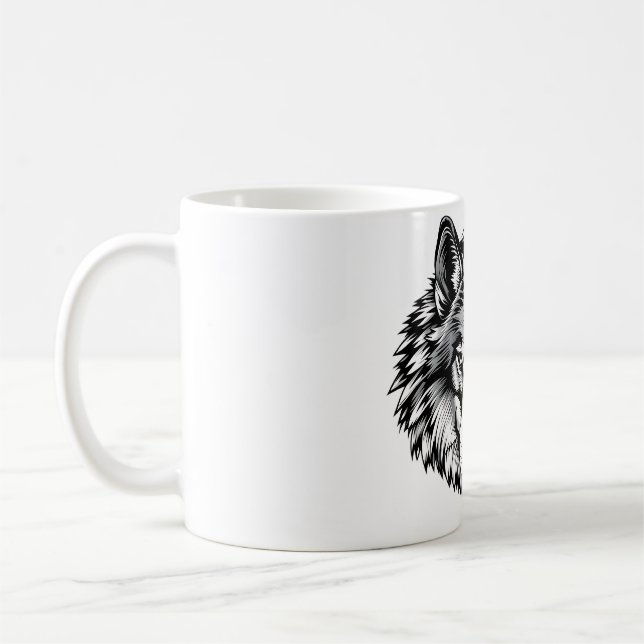Caneca De Café Solte sua camisa do lobo selvagem (Esquerda)