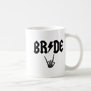 Caneca De Café Solteiro de Dia das Bruxas de Rolo N Roll Skeleton
