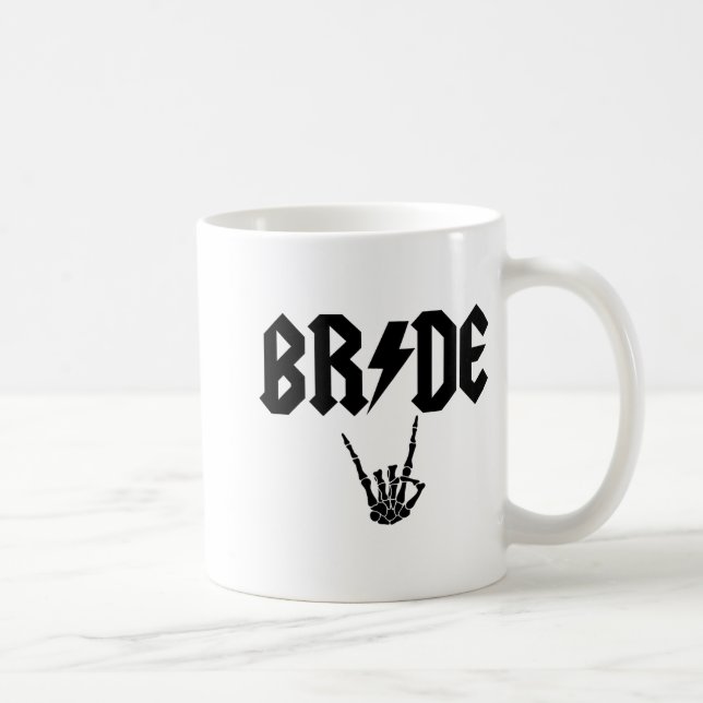 Caneca De Café Solteiro de Dia das Bruxas de Rolo N Roll Skeleton (Direita)