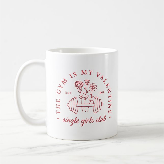 Caneca De Café Solteiro de ginástica engraçada garotas do clube e (Esquerda)