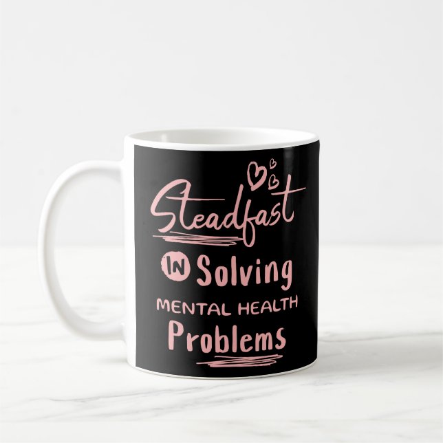 Caneca De Café Solução Constante De Problemas De Saúde Mental Psy (Esquerda)