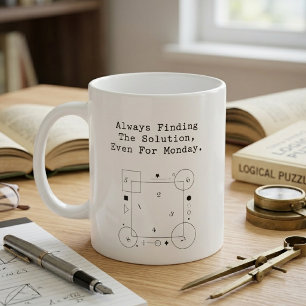 Caneca De Café Soluções de Matemática de Segunda-feira   Espírito