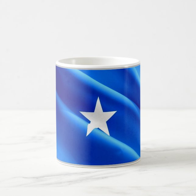 Caneca De Café Somália - Bandeira de Ondas - (Centro)
