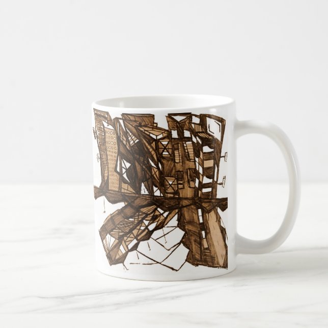 Caneca De Café sombra da cidade (Direita)