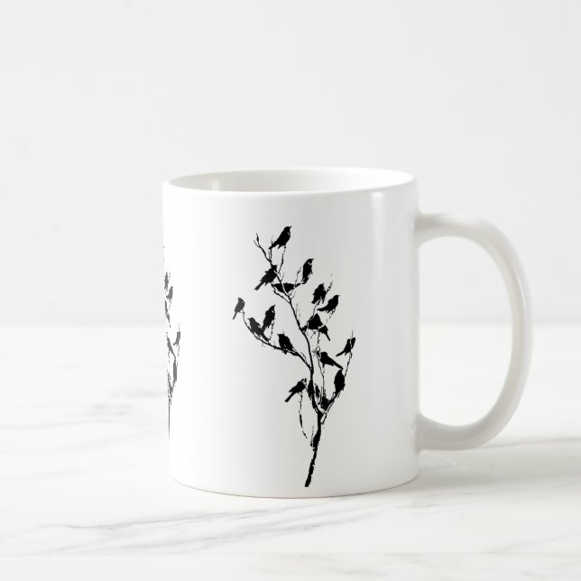 Caneca De Café Sombras de Grackle (Direita)