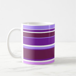 Caneca De Café Sombras de listras roxas