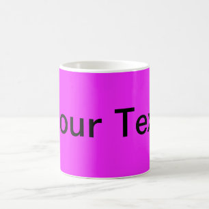 Caneca De Café SOMENTE COR/rosa + seu texto