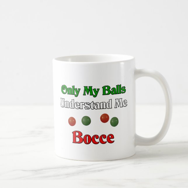 Caneca De Café Somente minhas bolas compreendem-me. Bocce. (Direita)