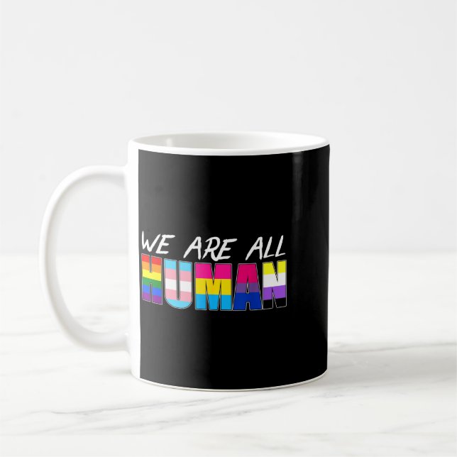 Caneca De Café Somos Todos Humanos Lgbt (Esquerda)