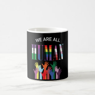 Caneca De Café Somos Todos Mãos Coloridas Humanas Mug