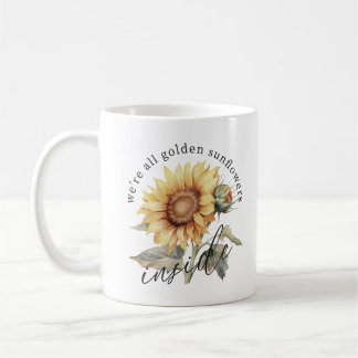 Caneca De Café Somos todos Ouros Sunflower Dentro Monograma Perso