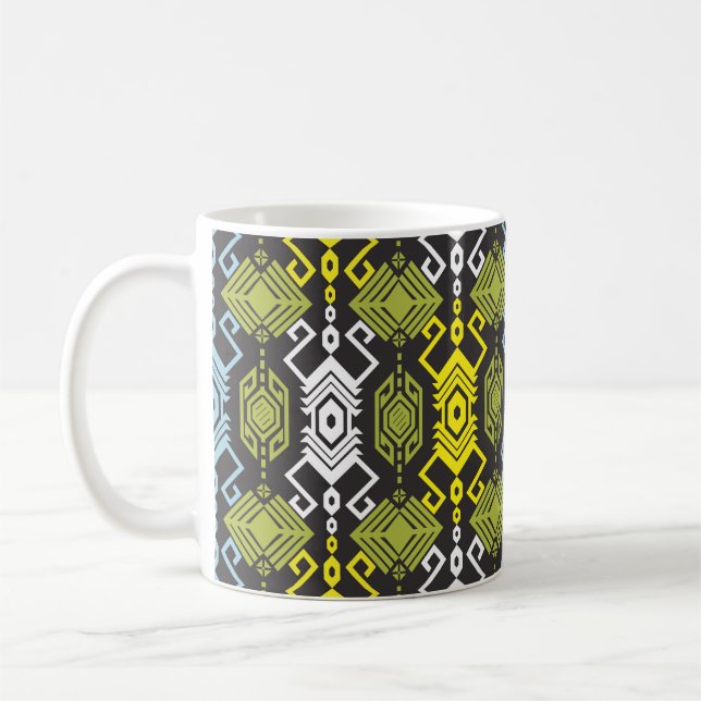 Caneca De Café Songket Tenun: Motif indonésio Tradicional. (Esquerda)