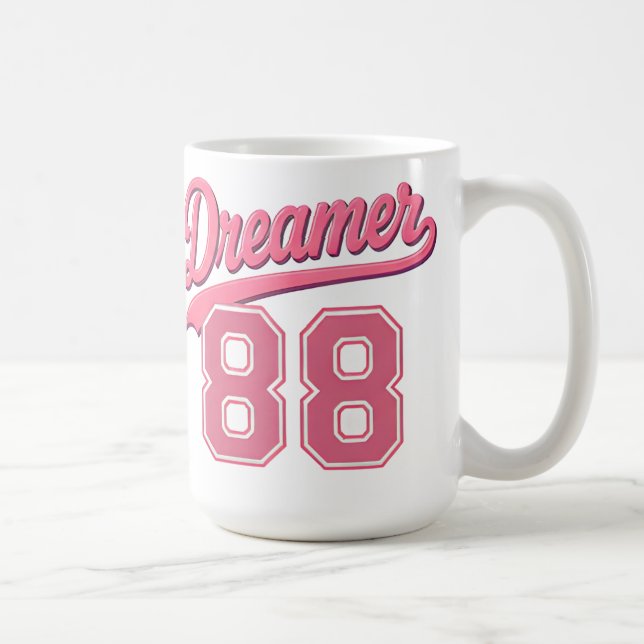 Caneca De Café Sonhador 88 Design de Roteiro Elegante (Direita)