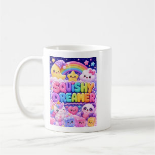 Caneca De Café Sonhador Squishy Fofo Kawaii Unicórnio Panda Lua 