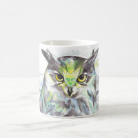 Caneca de café sonhadora da coruja