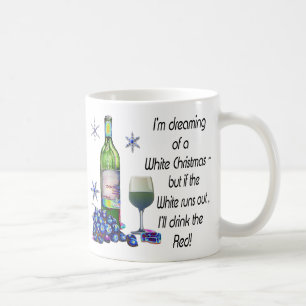 Caneca De Café Sonhando do White Christmas, presentes engraçados