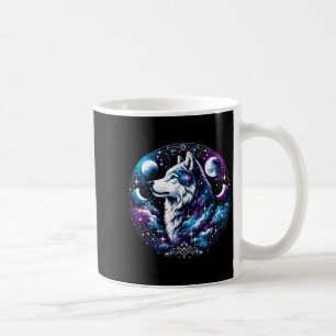 Caneca De Café Sonho Celestial de Lobo Noite Uivando Lua Lobos En