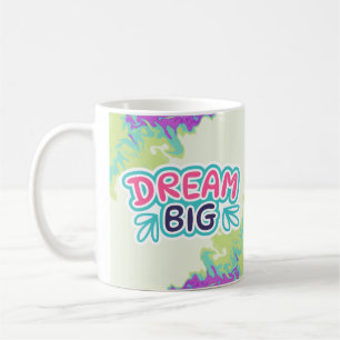 Caneca De Café Sonho Colorido Grande Motivacional  
