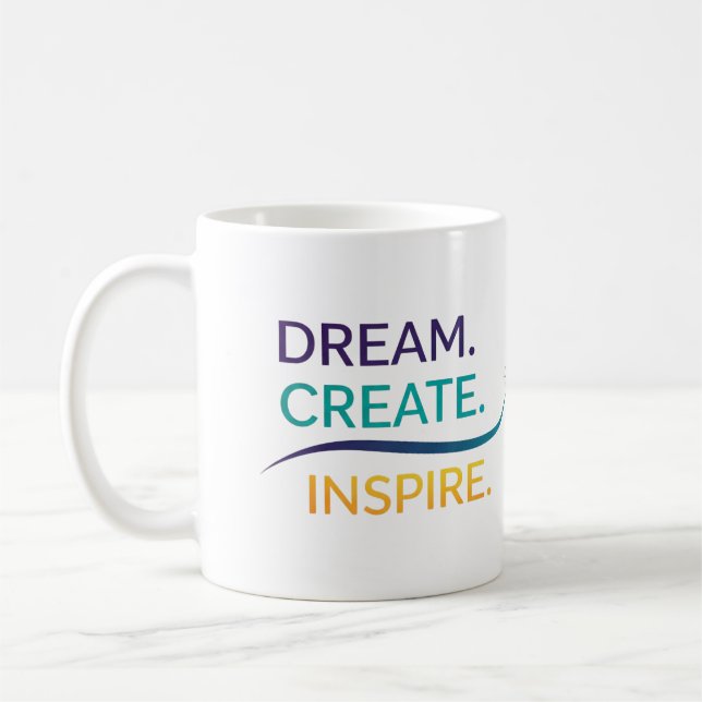 Caneca De Café Sonho. Crie. Inspire. (Esquerda)