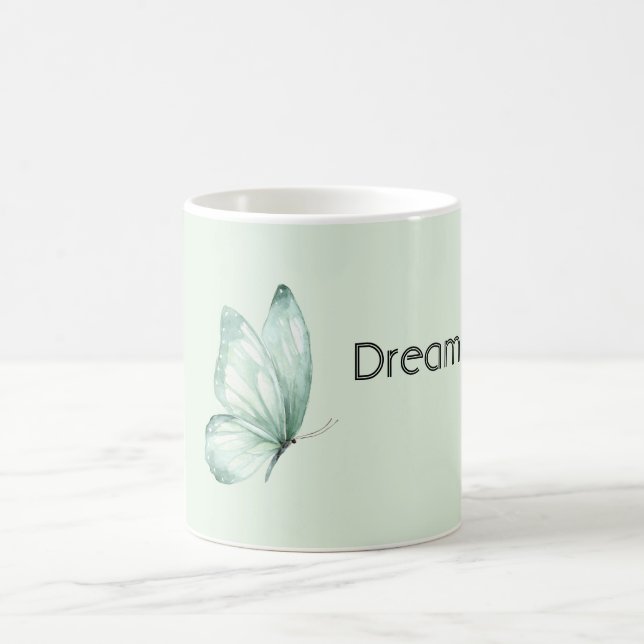 Caneca De Café Sonho da Borboleta Verde Esmeralda (Centro)