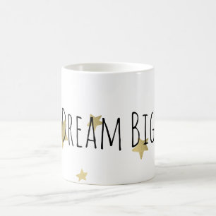 Caneca De Café Sonho de Estrelas Douradas Grande Personalizado