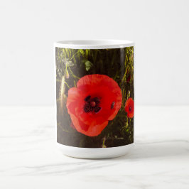 Caneca De Café Sonho Floral de Papoula – Prado de Fantasia Botâni