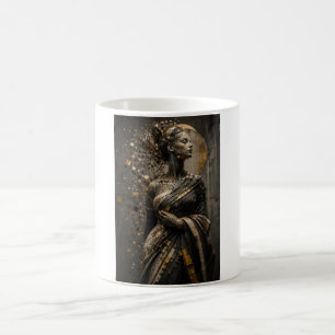 Caneca De Café Sonho Mosaico Dourado – Luxo Contemporâneo