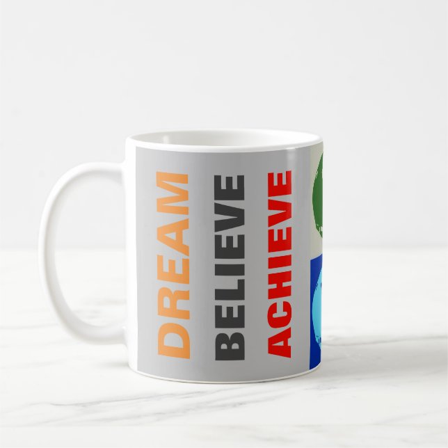 Caneca De Café Sonho Motivacional Acredite no futebol (Esquerda)