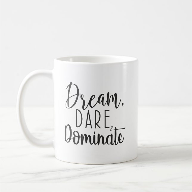 Caneca De Café Sonho, ousadia, Dominate - Hustle, Gym, Sucesso (Esquerda)