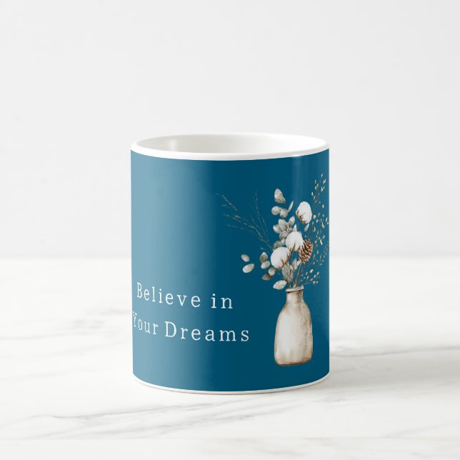 Caneca De Café Sonhos Azuis Pinha de Inverno  (Centro)