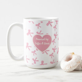 Caneca de Café Sonhos com Laço Rosa