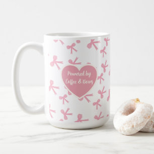 Caneca de Café Sonhos com Laço Rosa