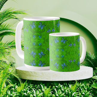 Caneca De Café Sonhos da Floresta Tropical Videira Borboleta