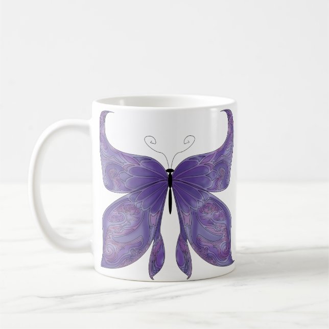 Caneca De Café Sonhos de Borboleta (Esquerda)