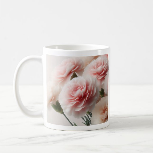 Caneca De Café Sonhos de Cravo Rosado (Esquerda)