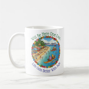 Caneca De Café Sonhos de Férias Tropicais