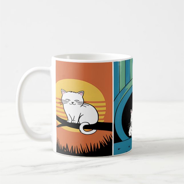 Caneca De Café Sonhos de Gato Louco (Esquerda)