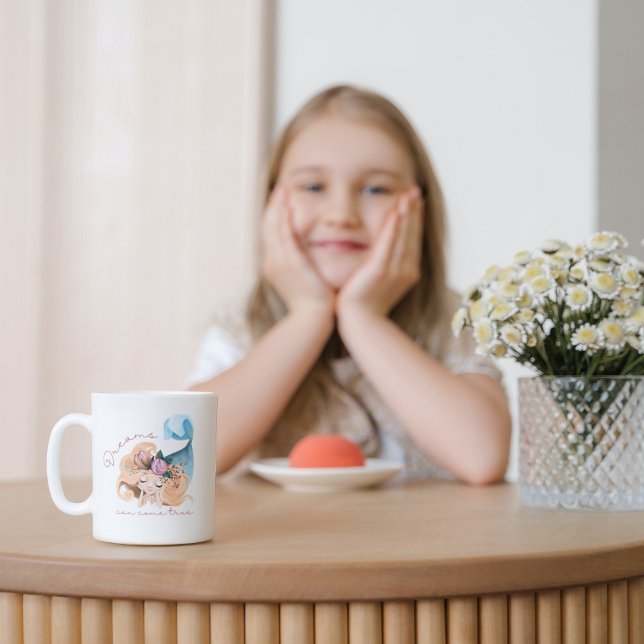 Caneca De Café Sonhos De Sereia Podem Chegar A Verdadeira Mug (Criador carregado)