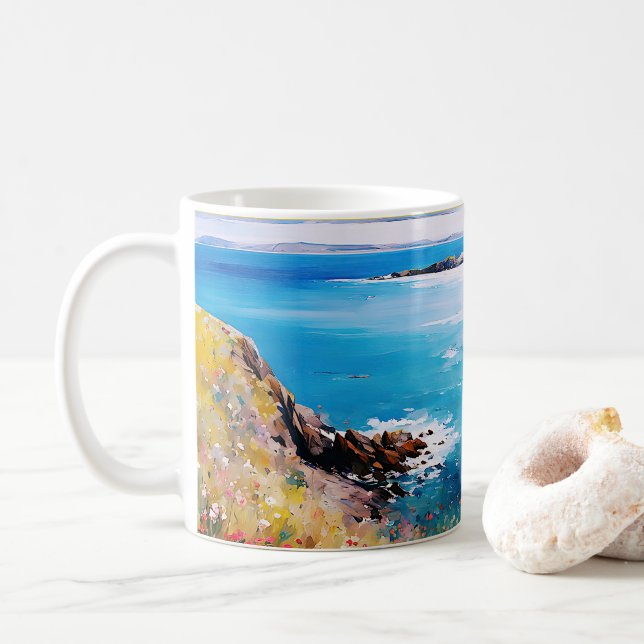 Caneca De Café Sonhos de Tidal e Breezes de Prados (Com Donut)
