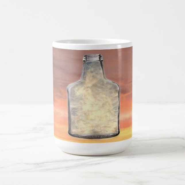 Caneca De Café Sonhos em uma garrafa em um (Centro)