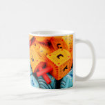 Caneca De Café Sonhos Laranja e Azul<br><div class="desc">Foto de sonhos coloridos em laranja e azul. Imagem de Adiel lo,  magos.</div>