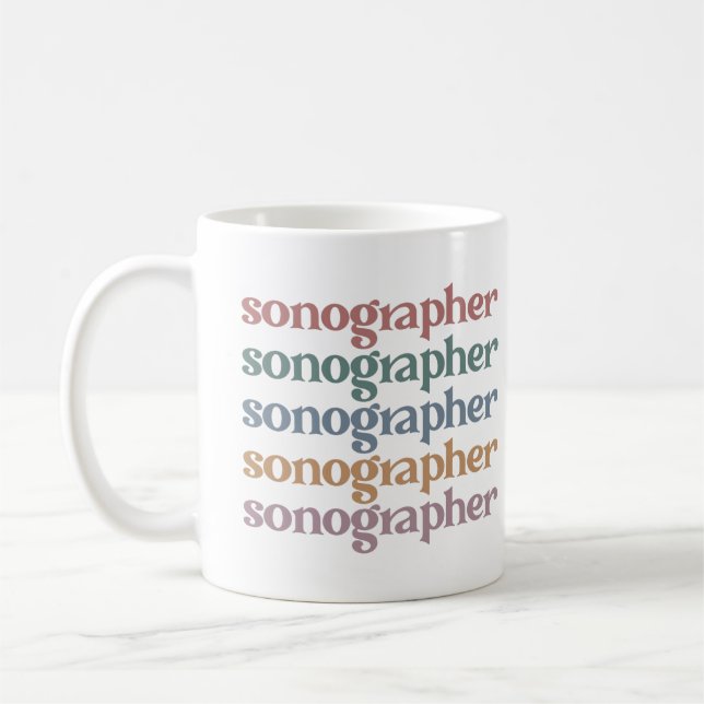 Caneca De Café Sonógrafo Ultrasound Tech Retro Sonógrafo Gift (Esquerda)