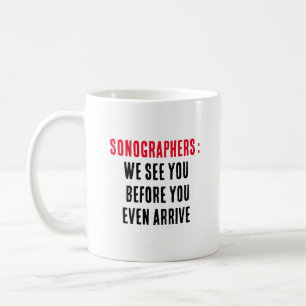Caneca De Café Sonógrafos: Vemo-nos antes de chegares