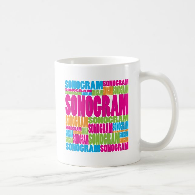 Caneca De Café Sonogram colorido (Direita)