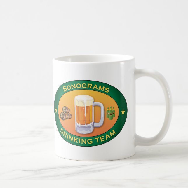 Caneca De Café Sonograms que bebem a equipe (Direita)