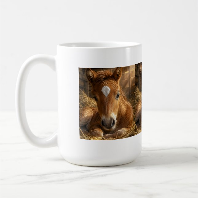 Caneca De Café Sonolento Pônei Dourado (Esquerda)
