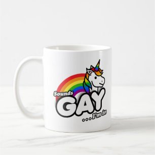 Caneca De Café Sons Gay I In - Cute Unicorn Rainbow