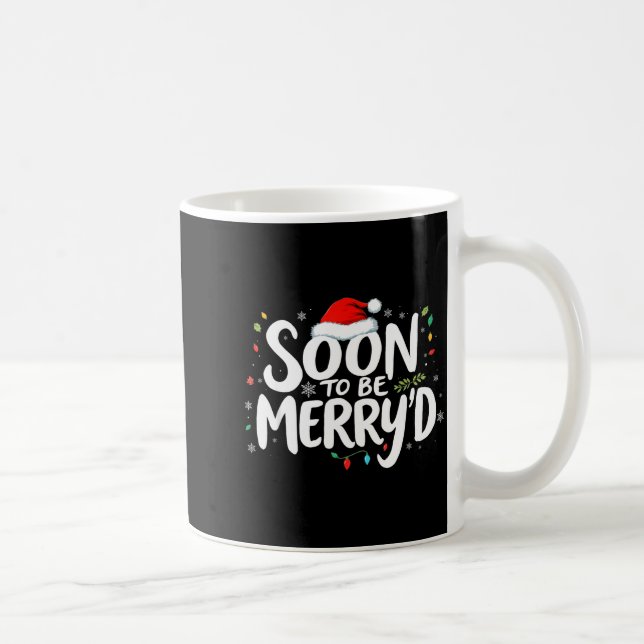 Caneca De Café Soon To Be Merry'd Christmas Engaged Fiance Santa  (Direita)