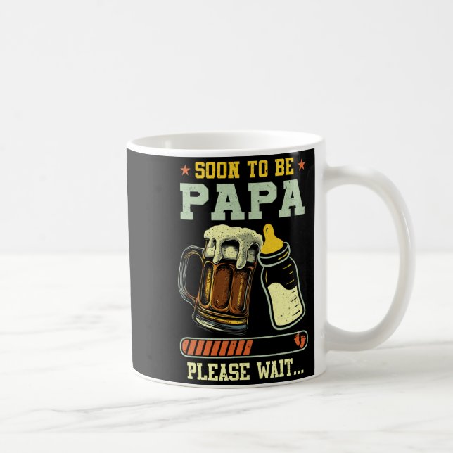 Caneca De Café Soon To Be Papa Est 2025 Pregnancy Announcement Lo (Direita)